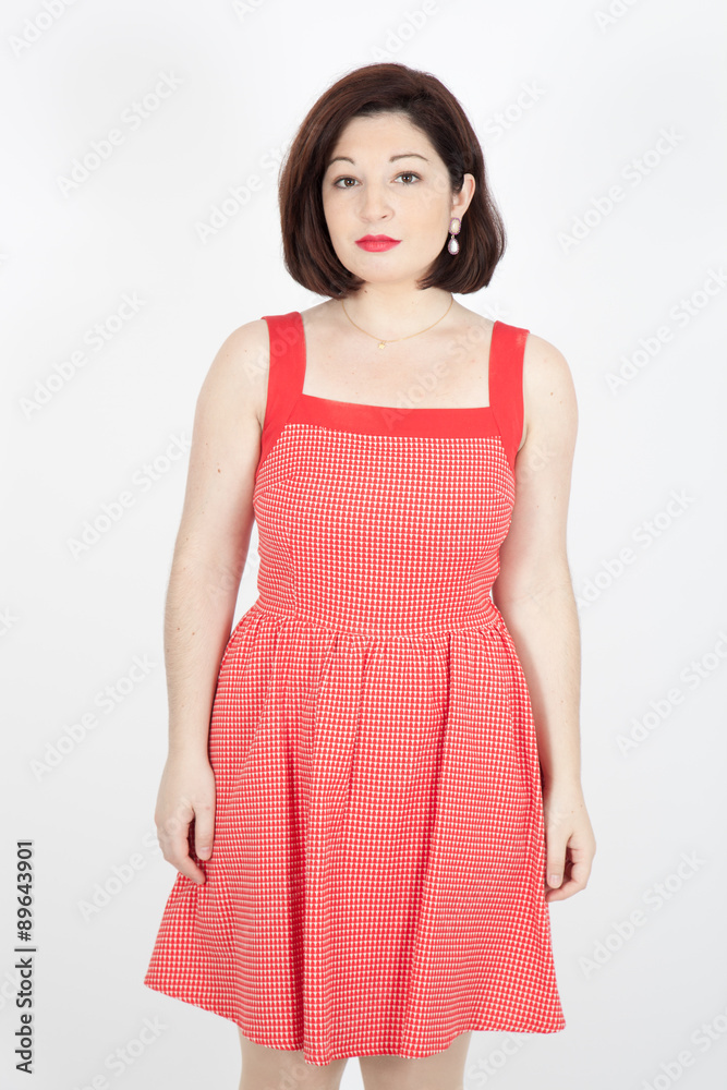 Beautiful woman doing different expressions in different sets of clothes: portrait Beautiful woman doing different expressions in different sets of clothes: portrait