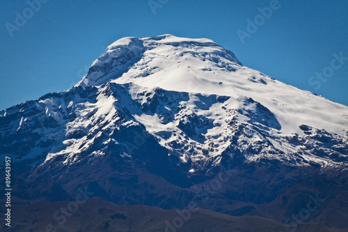 Beautiful view of Cayambe volcano in Ecuador