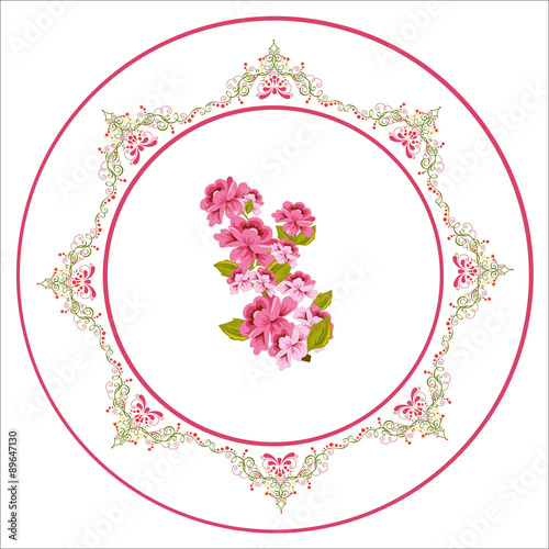 Decorazione piatto porcellana