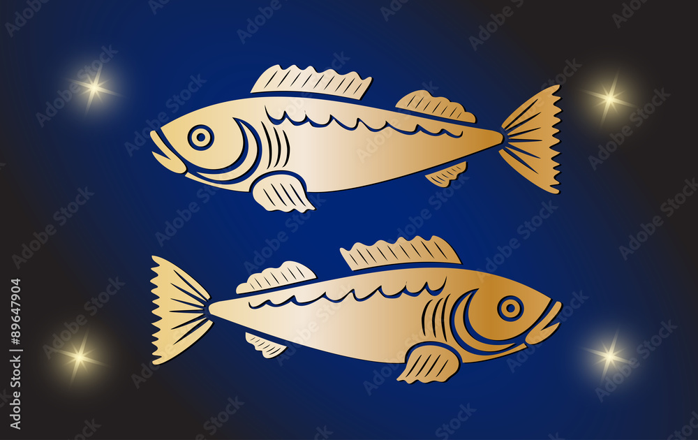 Fototapeta premium zodiac sign of the fish