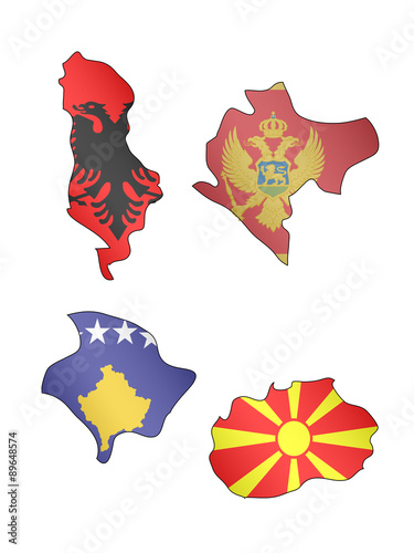 Europe Maps with Flags 12 EPS 10 #89648574