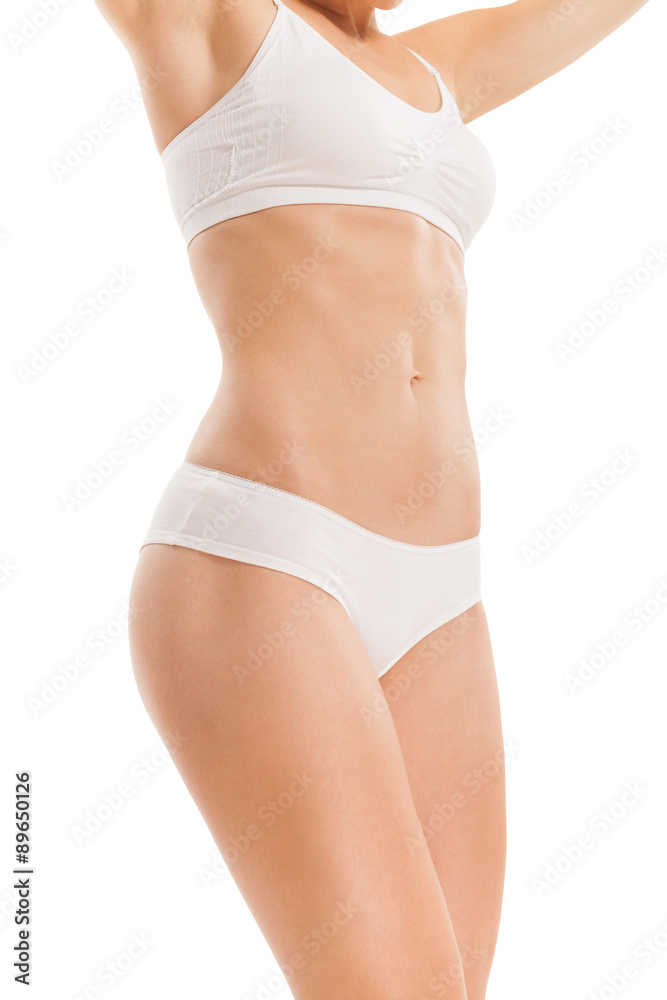Slim body of woman.