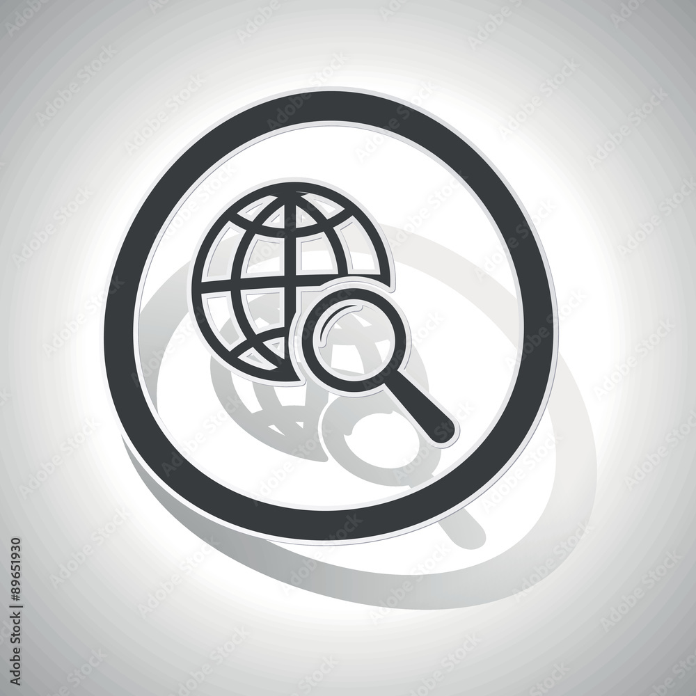 Global search sign sticker, curved Global search sign sticker, curved