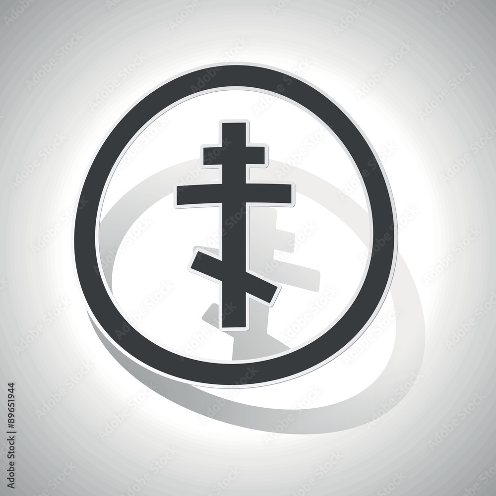 Orthodox cross sign sticker, curved Orthodox cross sign sticker, curved