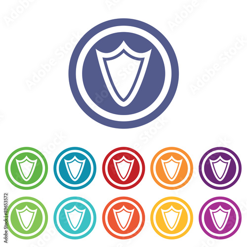 Shield signs colored set