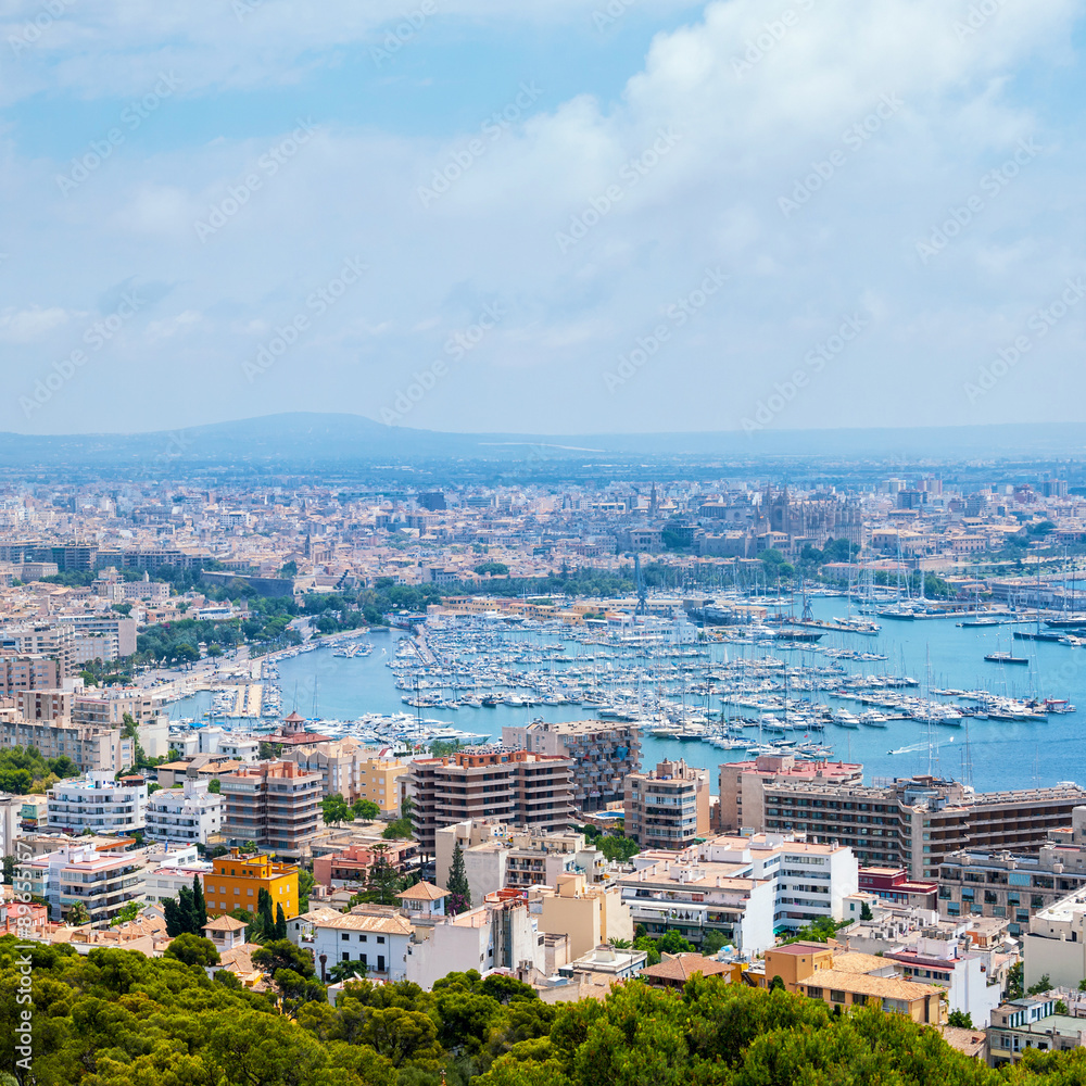 Obraz premium Aerial view of Palma de Majorca in Spain