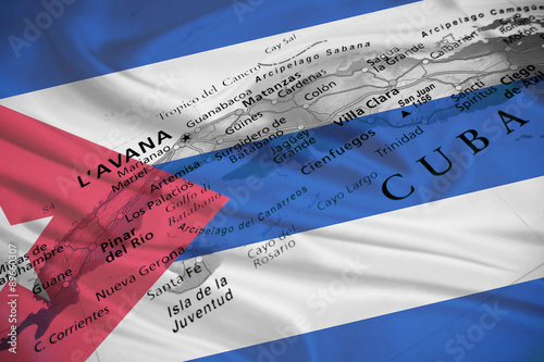 Geographical view of Cuba photo