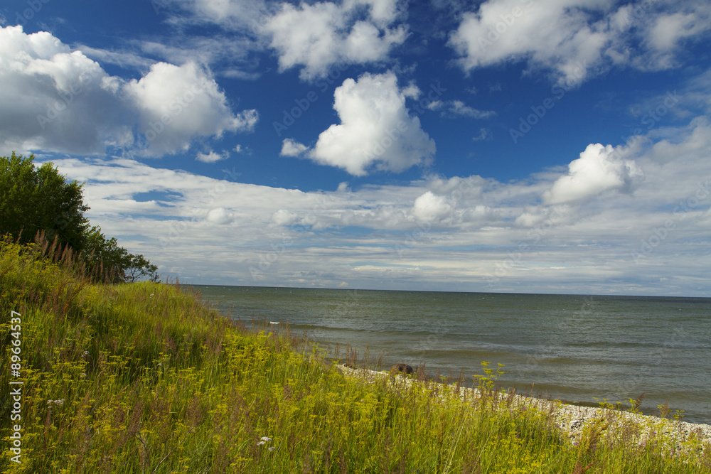 Baltic Sea in summer . beautiful scenery