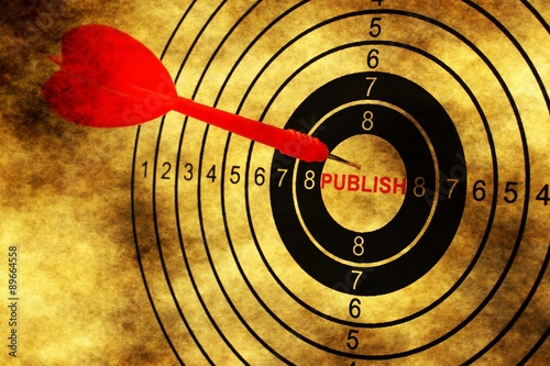 Publish target on grunge background