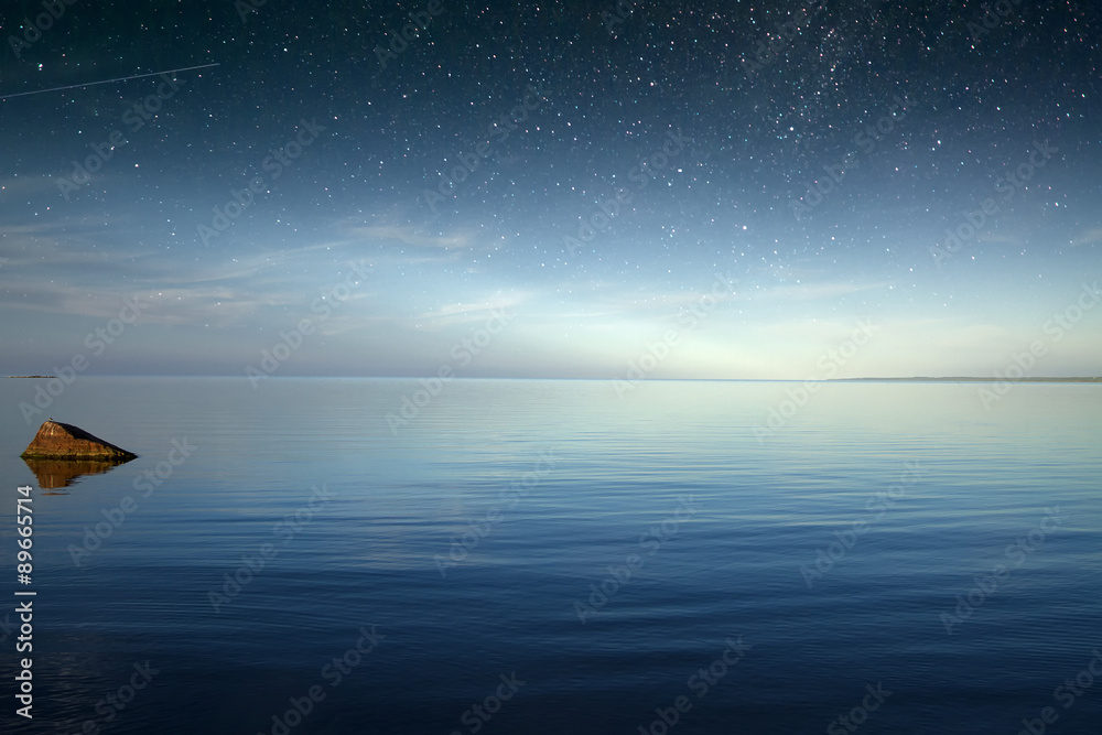 starry sky over the sea. Nature Europe.
