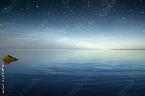 Fototapeta Naklejka Na Ścianę i Meble -  starry sky over the sea. Nature Europe.