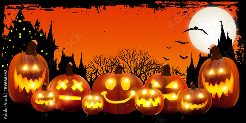 ハロウィン　かぼちゃ　背景
