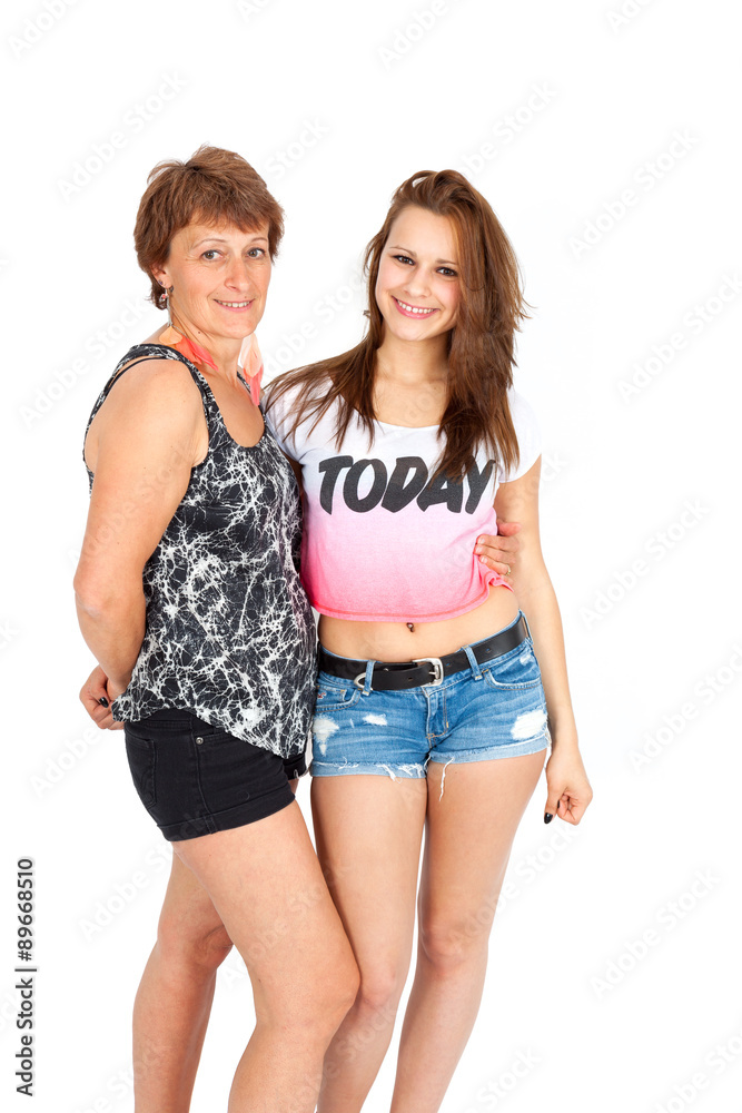 Beautiful women doing different expressions in different sets of clothes: posing Beautiful women doing different expressions in different sets of clothes: posing