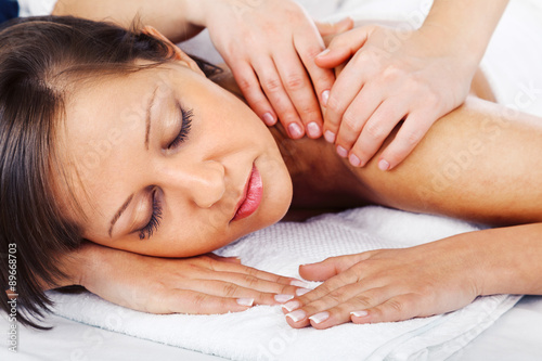 Young woman having massage