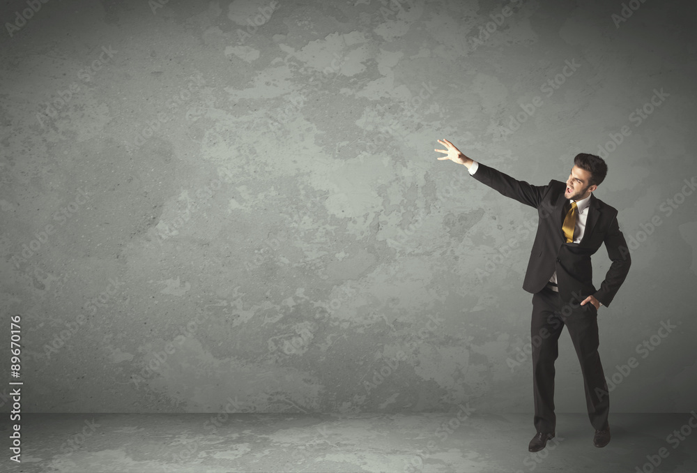 Business person throwing with empty copyspace Business person throwing with empty copyspace