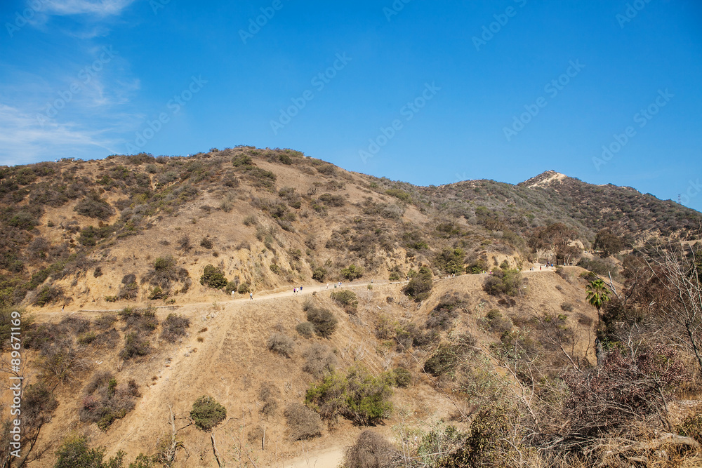 View of natural in mountains, Los Angeles runyon canyon park