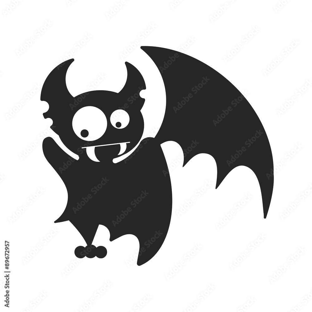 Obraz premium Vampire Dracula for Halloween. Vector icon in style flat