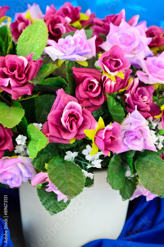 Artificial rose flowers decoration