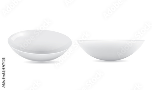 Gray color contact lenses on isolated background