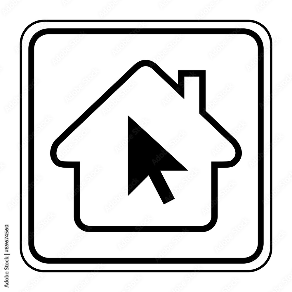 Logo maison et flèche. Logo maison et flèche.