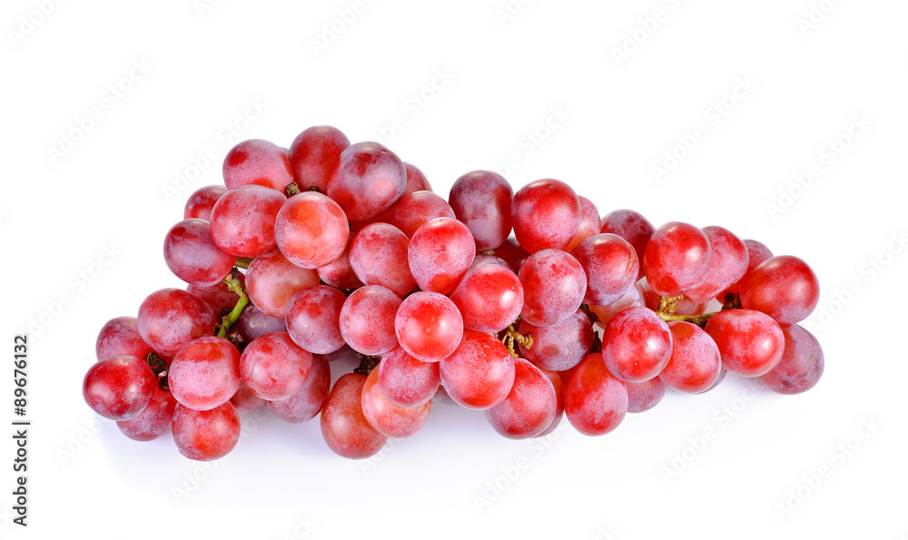 Fresh red grape on white background Fresh red grape on white background