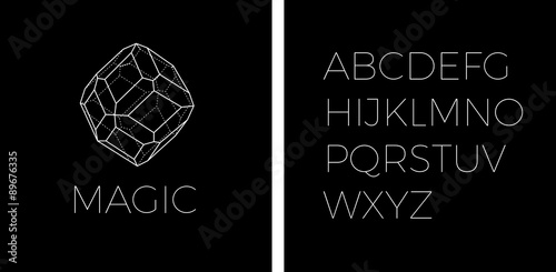 line art precious stone logo