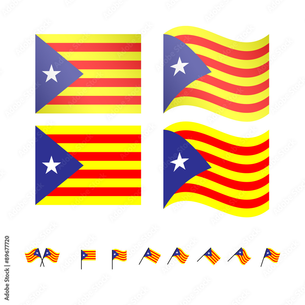 Catalonia Pro-Independence Flags
