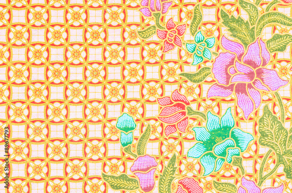 Traditional batik sarong pattern.
