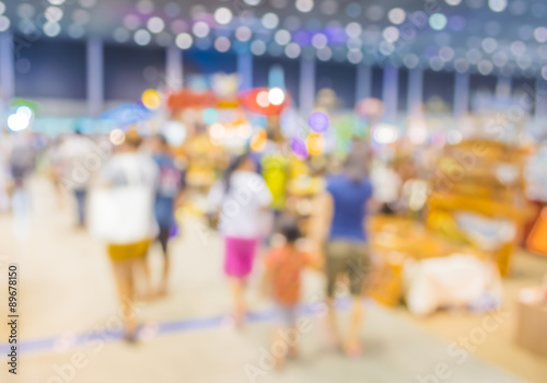Wallpaper Mural blurred image of shopping mall and people Torontodigital.ca
