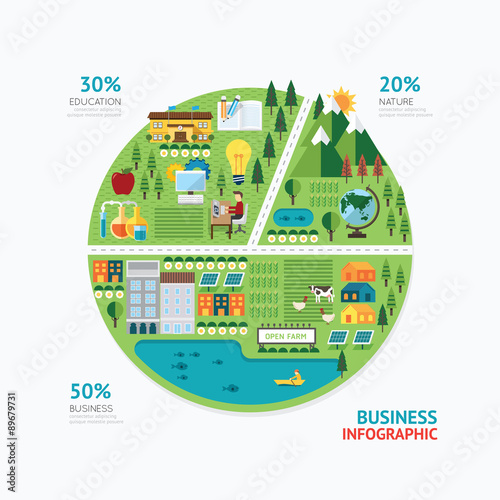 Infographic business graph shape template design.route to succes