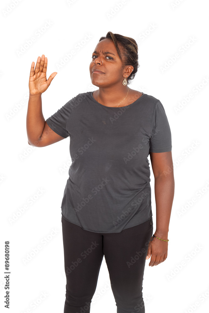 Beautiful black woman doing different expressions in different sets of clothes Beautiful black woman doing different expressions in different sets of clothes