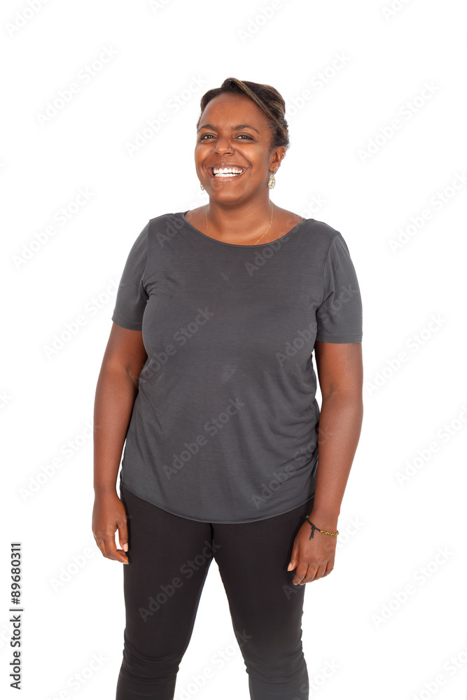 Beautiful black woman doing different expressions in different sets of clothes Beautiful black woman doing different expressions in different sets of clothes