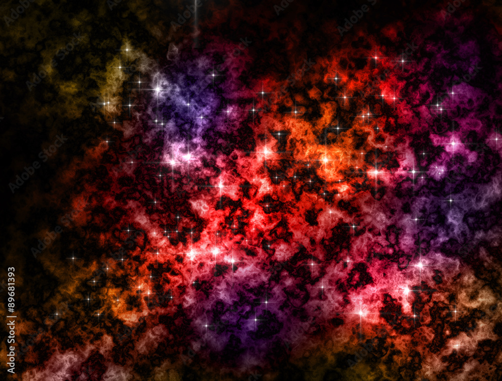 Nebulas outer space colors illustration background.