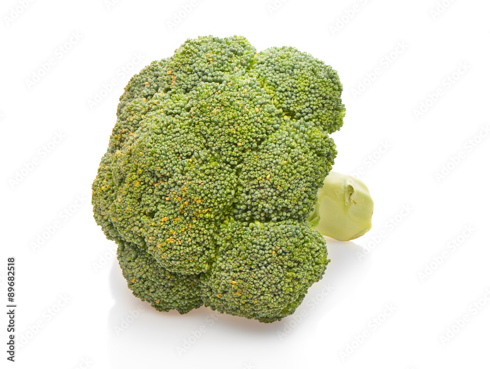 Green broccoli isolated on white background Green broccoli isolated on white background
