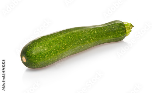 Green zucchini isolated on white background