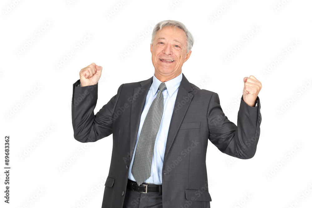 Handsome man doing different expressions in different sets of clothes: arms raised Handsome man doing different expressions in different sets of clothes: arms raised