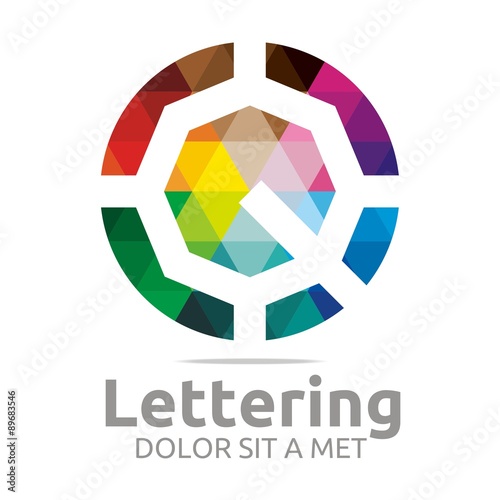 Logo Alphabet Abstract Rainbow Letter Initial Q Symbol Icon Design Vector 