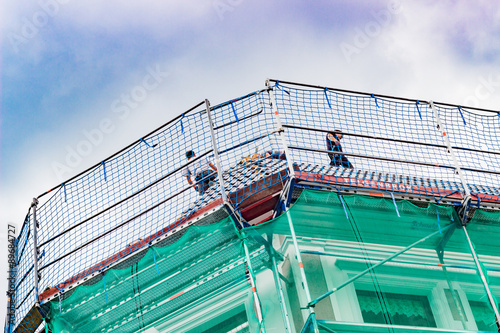 Dachdecker bei der Arbeit
