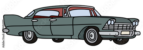 Classic car / hand drawing, vector illustration
