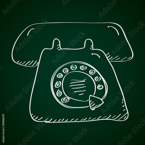 Simple doodle of a telephone