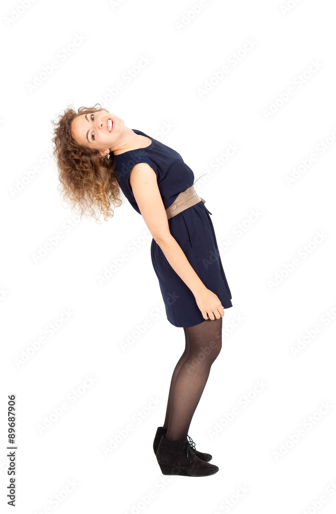 Beautiful Hispanic woman doing different expressions in different sets of clothes: posing