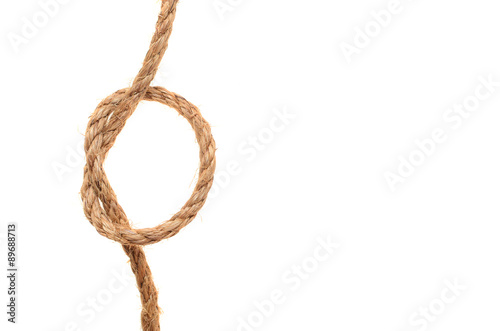 hemp rope isolated on a white background