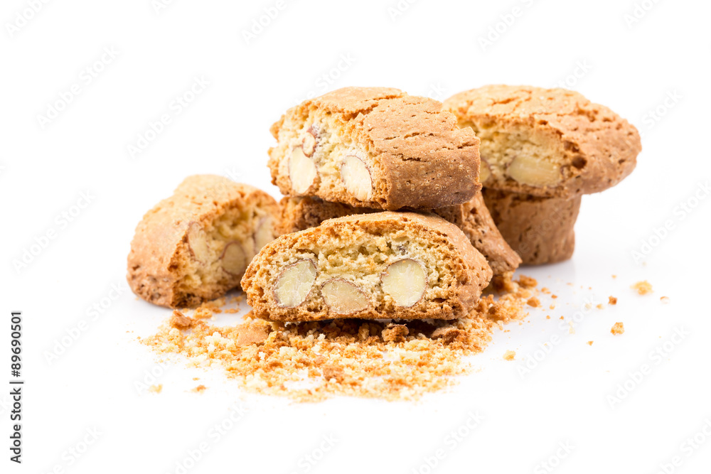 Italian cantuccini cookie with almond