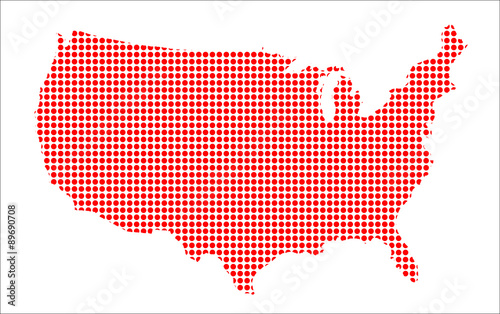 Red Dot Map of The U.S.of A.
