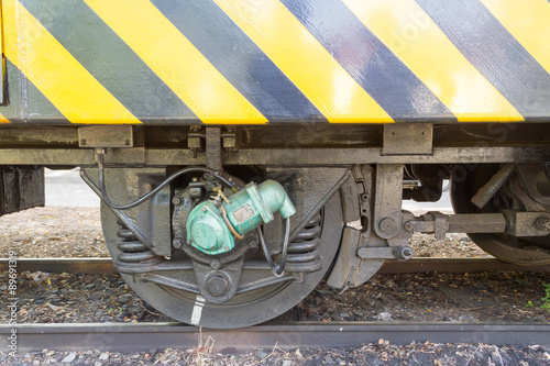 The old railroad wheel