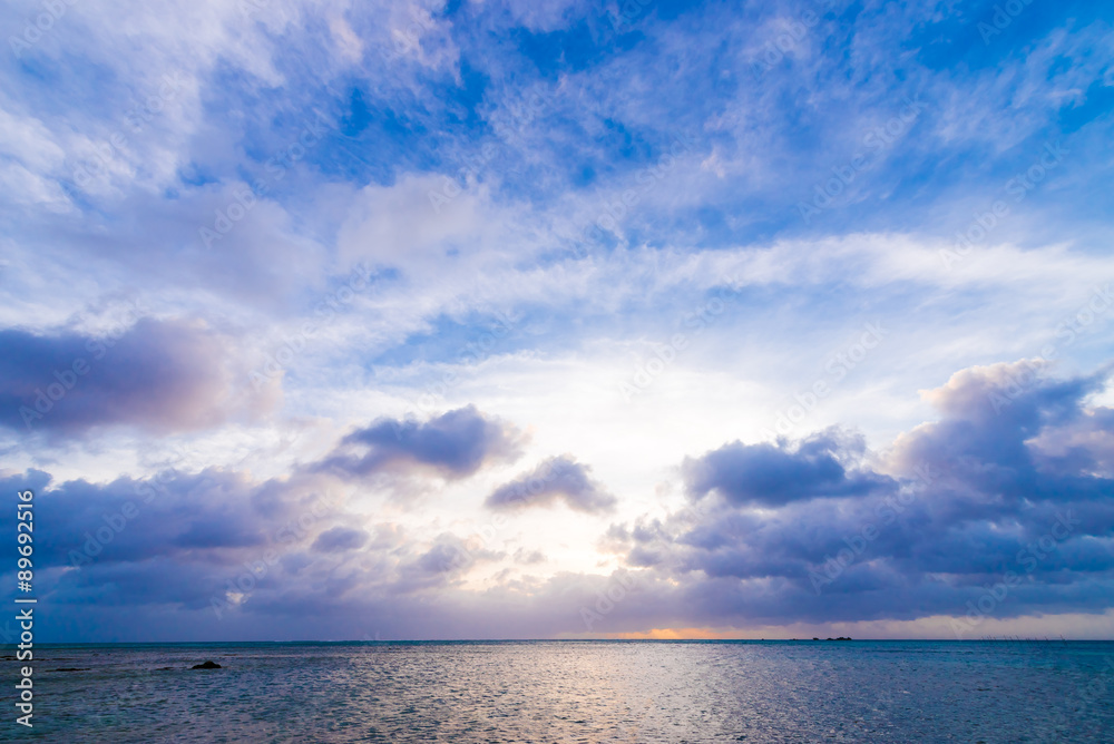 Beautiful sunset and the sea, Okinawa, Japan
