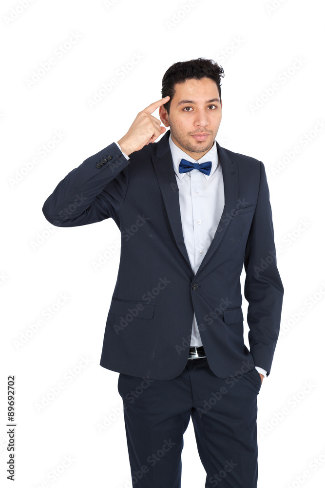 Handsome man doing different expressions in different sets of clothes: you are crazy Handsome man doing different expressions in different sets of clothes: you are crazy