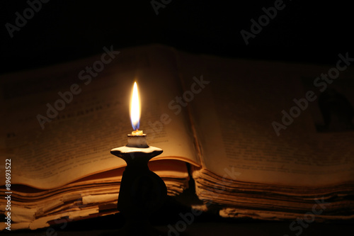 old book and candle
