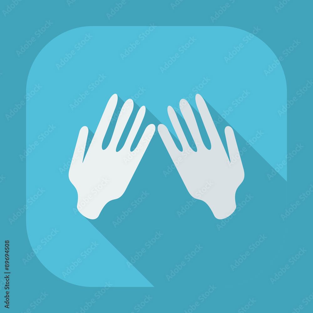 Fototapeta premium Flat modern design with shadow icons praying hands