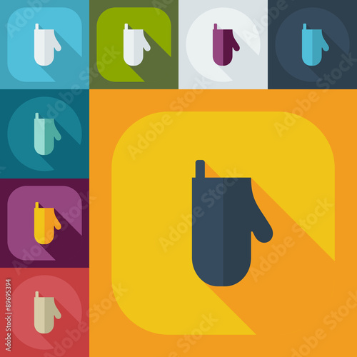 Flat modern design with shadow icons potholder
